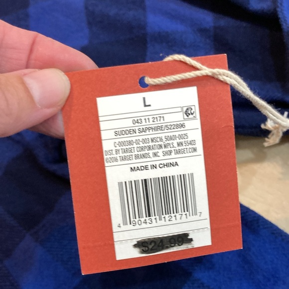 NWT Men’s blue flannel - Picture 13 of 13